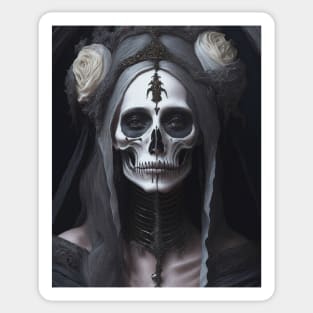 Painting of Santa Muerte Sticker